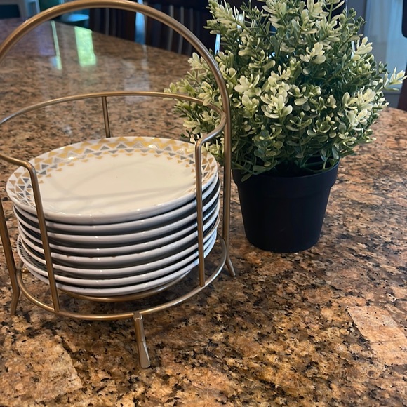 Crate&Barrel Dining Crate And Barrel Porcelain Dessert Plates And